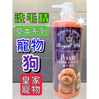 🌼寵物巿集🌼皇家寵物 草本➤紅貴賓＆深色毛謢色 500ml/瓶➤鬆軟蓬鬆 狗 犬 洗毛精 寵物 Royal Pet