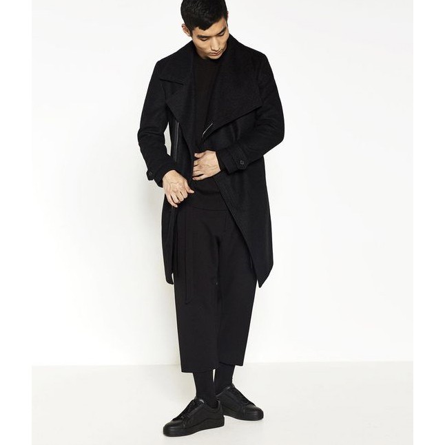 Zara MAN - Dark 系列 不對稱大衣 外套 風衣 不對稱 暗黑 簡約