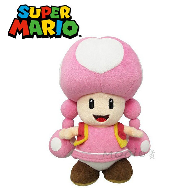 日本正版 瑪利歐 瑪莉兄弟 奇諾比可 粉紅色香菇人  香菇頭 娃娃 玩偶 公仔 擺飾S【MOCI日貨】奇諾比珂 收藏品