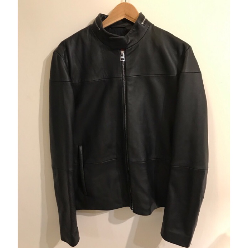 hugo boss lefox leather jacket