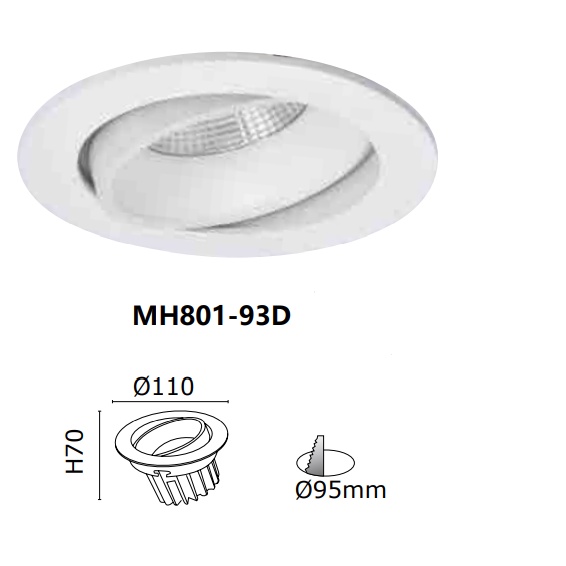 MARCH LED 10W 崁燈 崁孔9.5cm 歐司朗 白光/自然光/黃光MH801-93-D