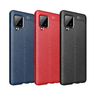 Samsung Galaxy A42 5G 荔枝紋保護殼皮革紋造型超薄全包手機殼背蓋