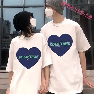 【COUPLE】愛心💗情侶裝短袖一男一女T卹春夏季2022新款潮牌半袖