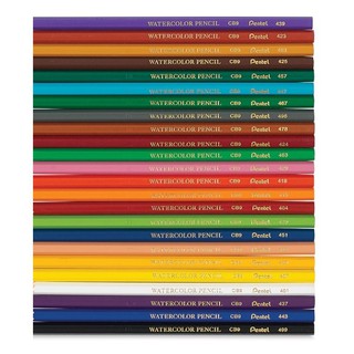 《Hi-Bookstore》PENTEL飛龍牌 CB9 單色水溶性色鉛筆 水彩色鉛筆 共24色