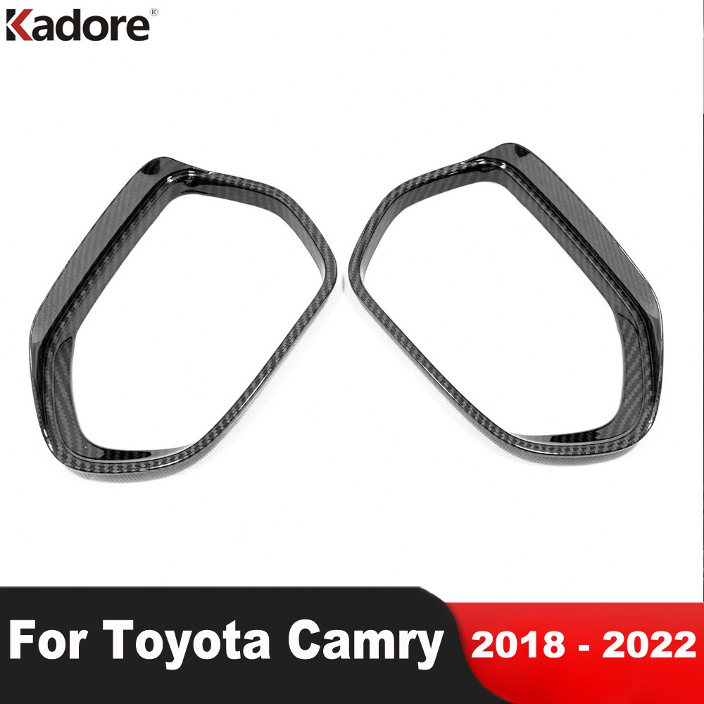 CAMRY 適用於豐田凱美瑞 70 2018 2019 2020 2021 2022 碳纖維後視鏡防雨罩遮陽板遮陽罩裝飾