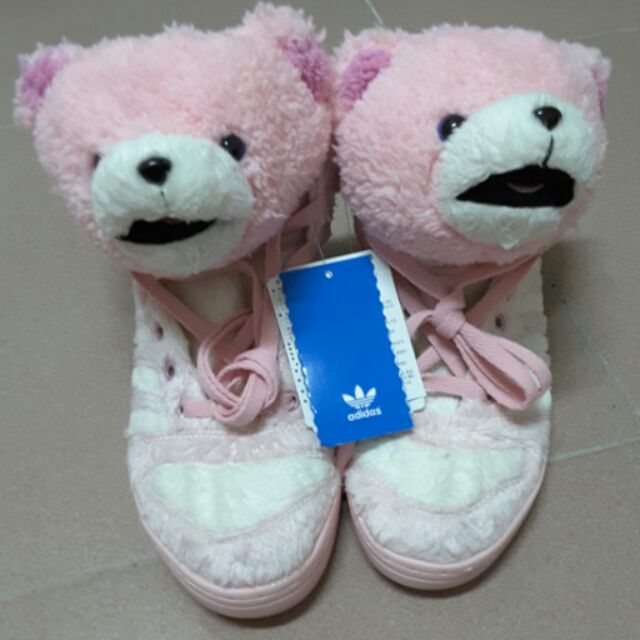 愛迪達adidas originals js bear限量泰迪熊女鞋 粉色