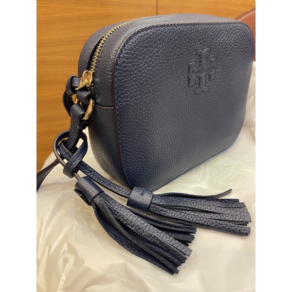 全新正品 Tory Burch Thea Camera Bag Navy Blue 67287 海軍藍 深藍 流蘇相機包