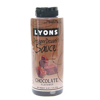 黑巧克力 風味 裝飾淋醬- 美國 Lyons 經典設計師系列 454g/罐(有效期限：2025/04)-【良鎂】