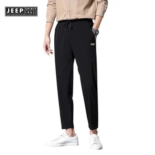 Jeep SPIRIT 1941 ESTD夏季冰雪休閒褲男士新款潮流百搭寬鬆直筒運動褲
