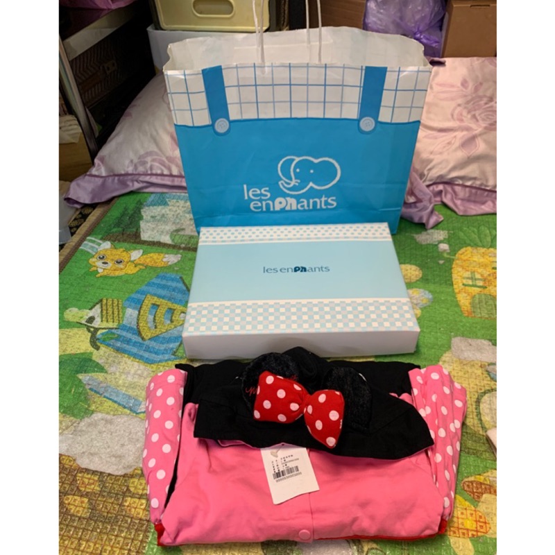 全新 麗嬰房 彌月禮盒 週歲禮盒 寶寶禮盒 迪士尼 米妮 連身衣 造型服