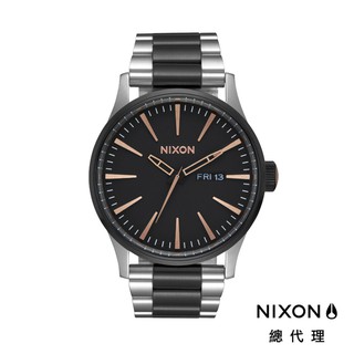 NIXON SENTRY SS 極簡復刻 消光黑銀 黑 銀 雙色 鋼錶帶 玫瑰金 指針 男錶 手錶 A356-2051