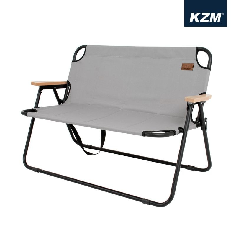 KAZMI 素面雙人摺疊椅 雙人椅【現貨】 【露營小站】KZM 素面雙人摺疊椅 折疊椅 雙人椅 承重140kg