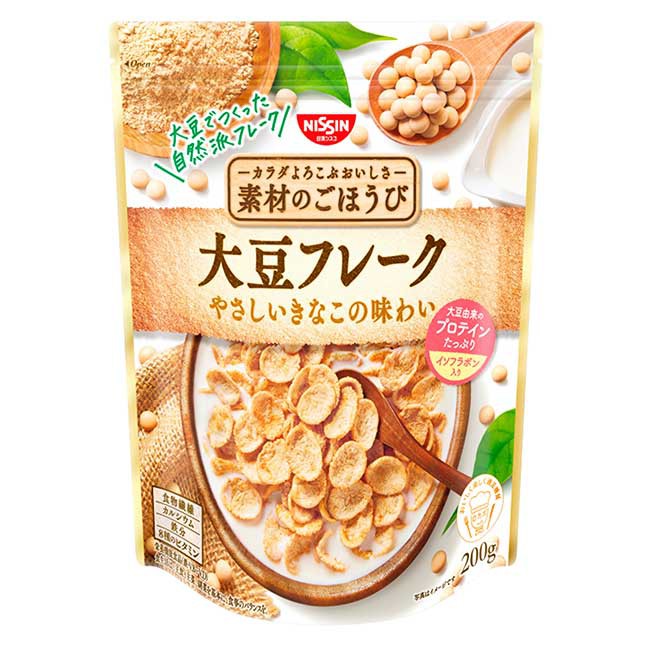 【米糖】日本 日清 NISSIN 自然派早餐餅 大豆風味 麥片 早餐麥片 大豆