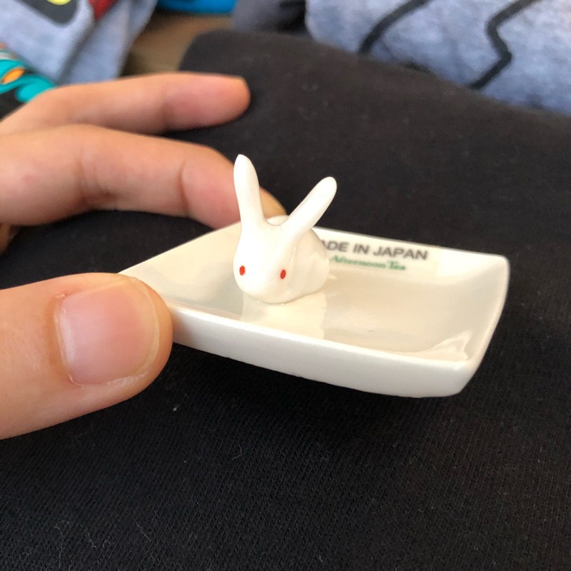 Afternoon tea 日本製小白兔 兔子湯匙座 迷你置物盤