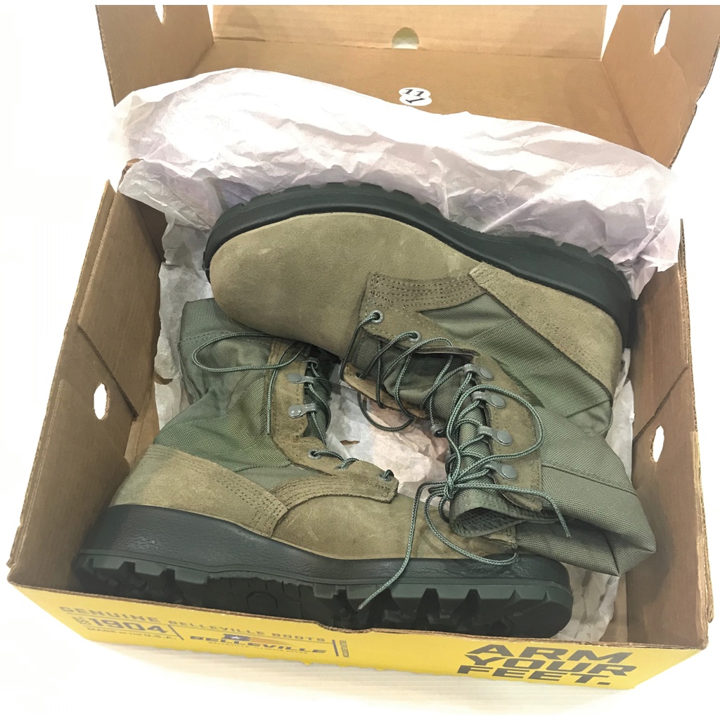 美軍公發 USAF 空軍 Belleville AFST 戰鬥靴 沙漠靴 熱帶靴 灰綠色 全新 SIZE：US9W