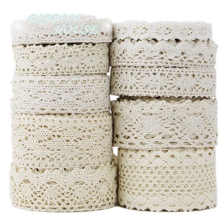 5m 純棉蕾絲緞帶米色 DIY 手工婚禮派對工藝禮品包裝拼布鉤編蕾絲