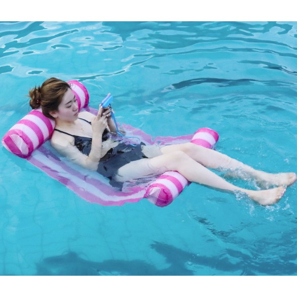T Nf417充氣水上浮床 環保pvc水上玩具充氣浮排水上漂浮床單人游泳水上吊床浮床 蝦皮購物