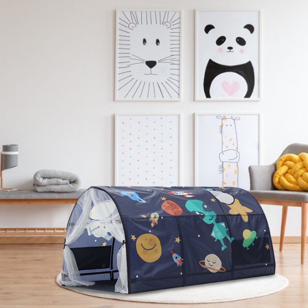 星光床頂篷夢幻兒童遊戲帳篷 劇場隱私空間  適用於男孩女孩幼兒 彈出便攜式帳篷