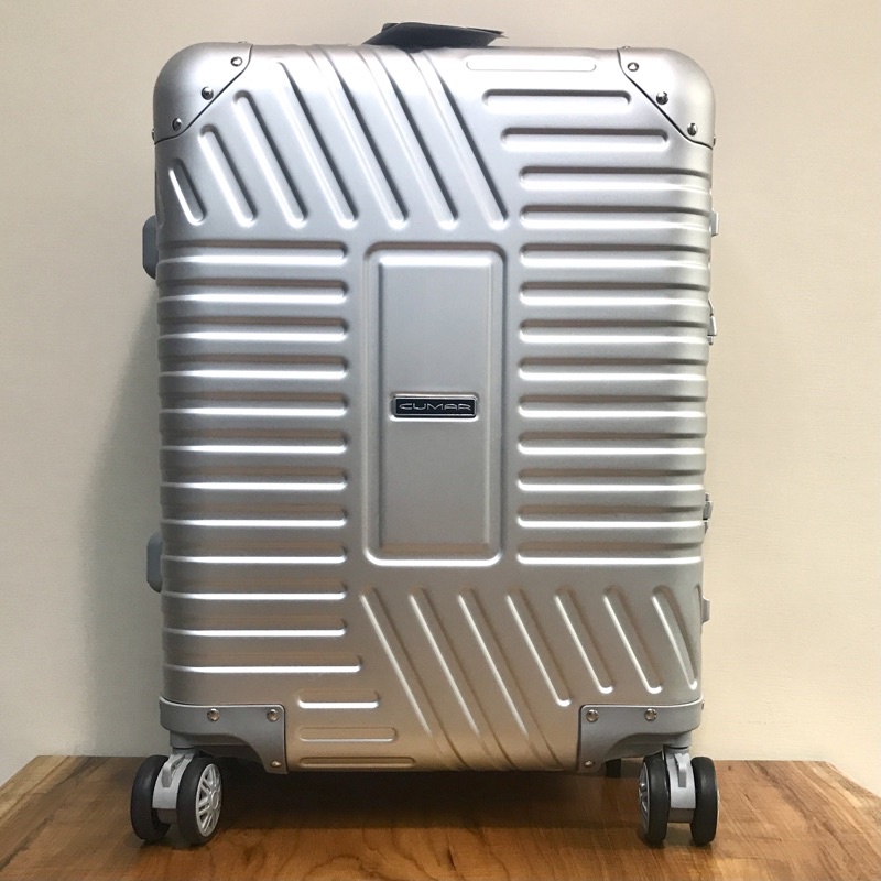 全新 CUMAR 鋁合金行李箱 登機箱 20吋 6019A 行李掛勾 銀色 密碼鎖 小旅行 搬家 宿舍