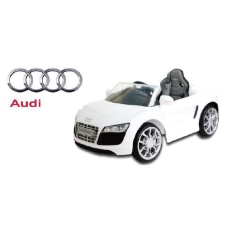 奧迪Audi-R8(附遙控)電動車高端版(白色)