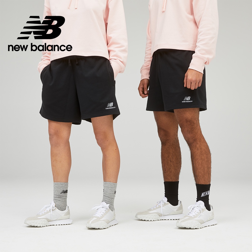 【New Balance】 NB 棉質短褲_中性_黑色_US21500BK