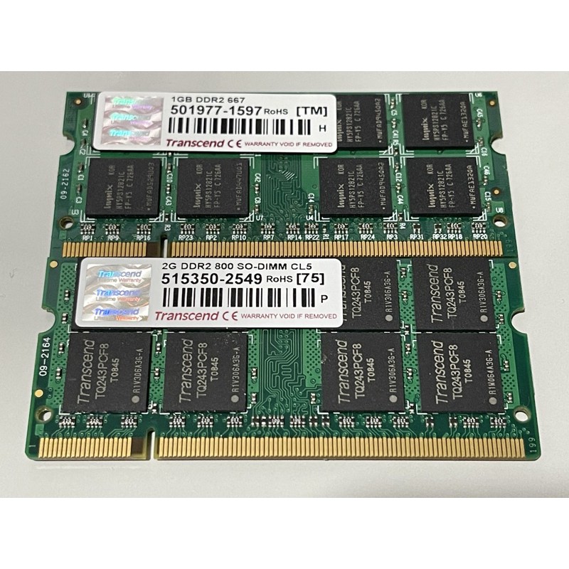 【Transcend 創見】1GB 2GB DDR2 667 800 筆記型記憶體 SO-DIMM 免運費