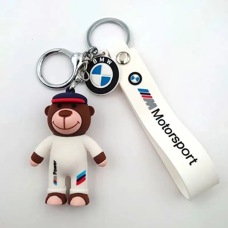 BMW 寶馬小熊鑰匙扣刀片鑰匙包全新1系3系5系7系x3x1x5x6公仔挂件bmwbmw小熊鑰匙扣刀片鑰匙套new1se