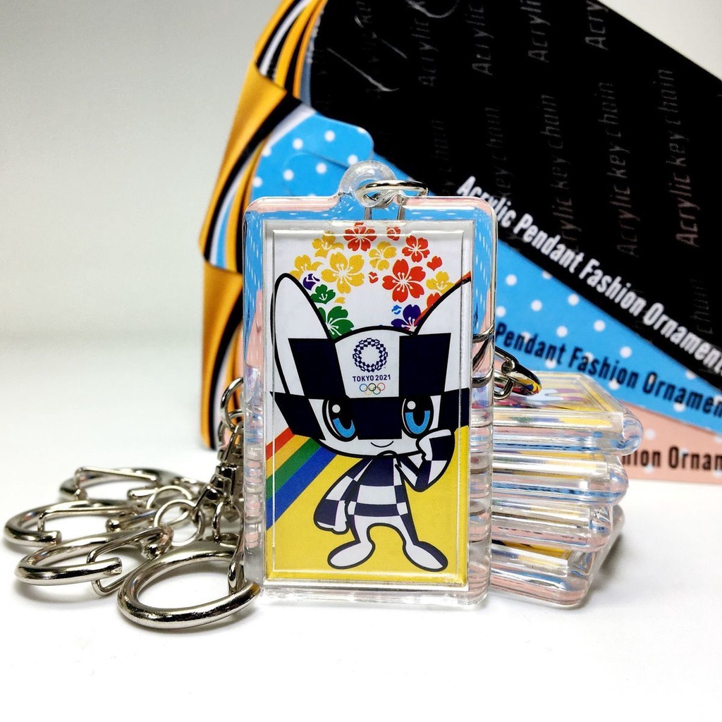 【2020東京奧運會 吊飾】奧運會鑰匙扣2020東京奧運會Miraitowa吉祥物亞克力鑰匙扣紀念品