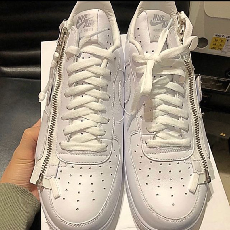 Nike lunar Force Acronym 17 / Air Force 1白色 拉鍊鞋