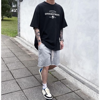 【20ss select】韓國 韓款 不修邊短褲 棉短褲 鬆緊褲頭 休閒短褲 棉短褲 情侶 運動短褲 長抽繩