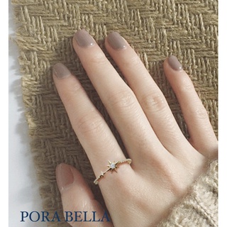 <Porabella>925純銀八角星鋯石戒指 可調節式戒指 星星鑽石戒指 ins風時尚開口式戒指 RINGS
