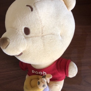 二手cute版迪士尼小熊維尼熊填充娃娃玩偶