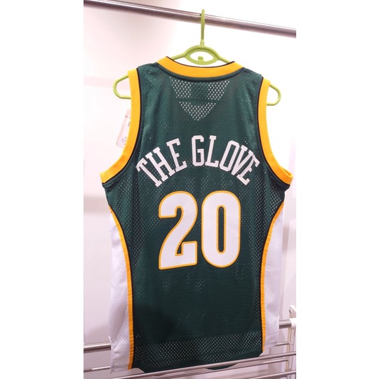 Adidas NBA 西雅圖超音速隊 Gary Payton "the Glove" 綽號球衣 Size M