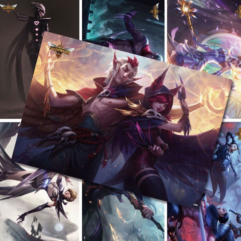 星漫 英雄聯盟海報lol高清壁紙宿舍臥室周邊人物角色游戲動漫明信片 蝦皮購物