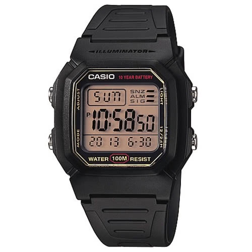 【CASIO】卡西歐 十年電池 黑極數位電子錶 W-800HG-9A 台灣卡西歐保固一年