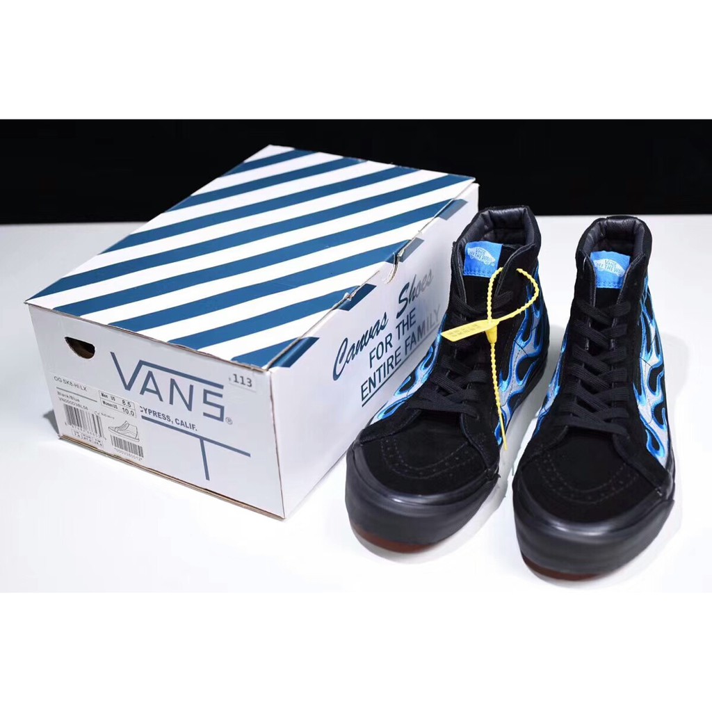 vans x wtaps blue flame