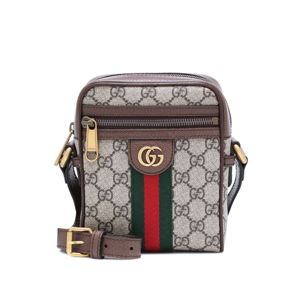 現貨 - 全新正品 GUCCI 古馳 Ophidia GG 記者包 郵差包 斜背包 肩背包 烏木色 598127