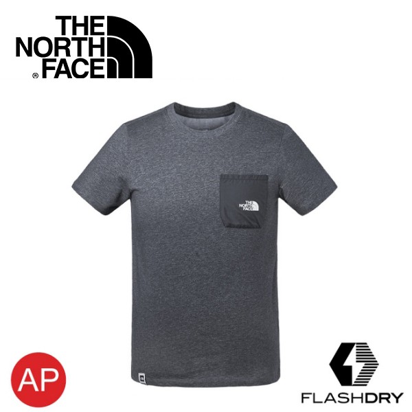 【The North Face 男 吸濕排汗短袖T恤《黑》】3V3T/FlashDry/運動衣/圓領衣/休閒衣/悠遊山水