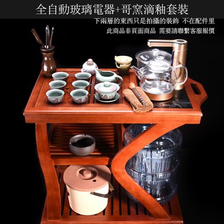 5Cgo中式小茶車實木移動簡約現代荼具茶臺花梨木茶藝桌功夫茶茶具套裝家用複古風抽屜式方便 577025238837