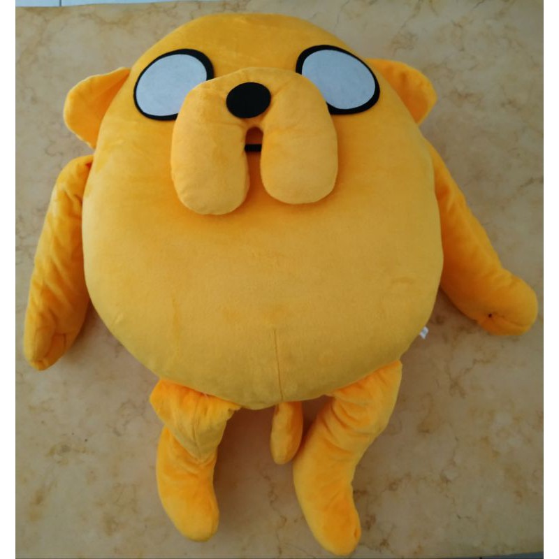 黃色的大型絨毛填充玩具抱枕