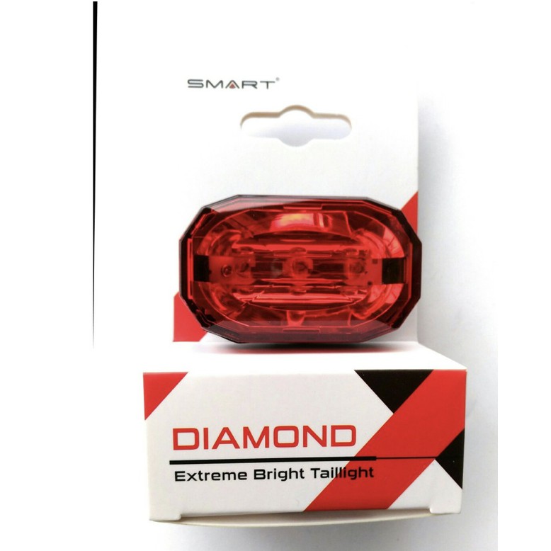 SMART DIAMOND RL407R-01透明鑽石面3LED後燈 ( 含AAA電池 ) 3種模式