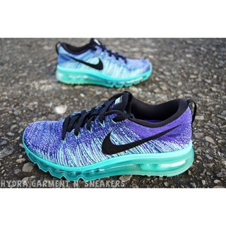 【HYDRA】Nike Flyknit Air Max 線編織 慢跑鞋 毛怪 紫 綠 彩虹 620659-501 氣墊