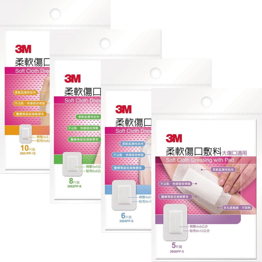 【SW居家】3M柔軟傷口敷料 全系列(迷你/小中大傷口)