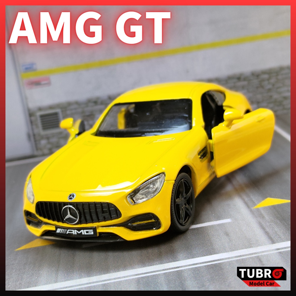 【TURBO模型車】1/36 賓士 AMG GT  Mercedes-Benz AMG GT 雙門可開