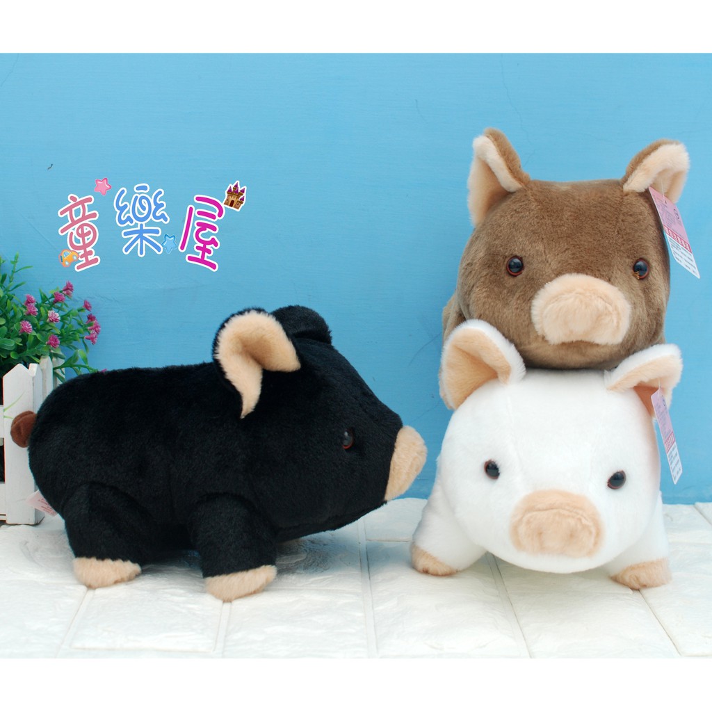 可愛山豬娃娃~小豬玩偶~長25cm~小野豬娃娃~黑豬~白豬~野豬娃娃~豬造型玩偶~豬娃娃~生日禮物~