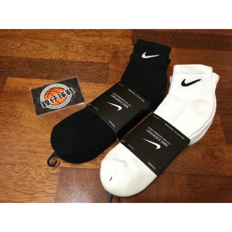 【 鋒仔】NIKE 基本款 訓練襪 厚底 白色/黑色 3雙入 短襪 運動襪 SX7667-100/010