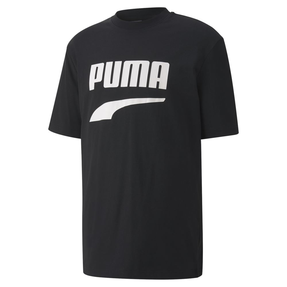 PUMA 流行系列 Downtown 男款黑色短袖T恤-NO.59762601