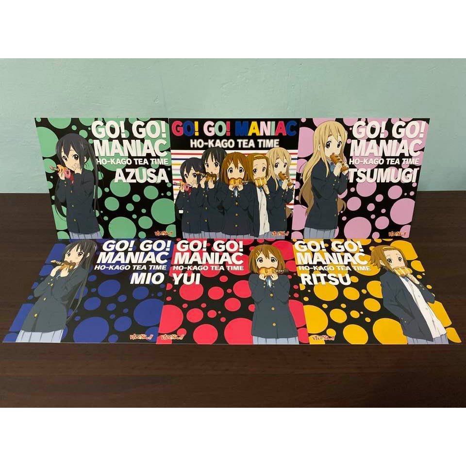 K On 輕音部日版初回限定盤cd 特典成員卡go Go Maniac Op2 秋山澪平澤唯琴吹紬中野梓 蝦皮購物