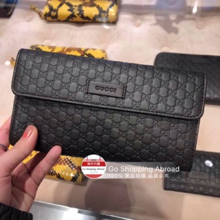 SoHoShop歐洲代購 GUCCI 經典Microguccissima雙G壓紋迷你LOGO牛皮扣式拉鏈長夾 13卡