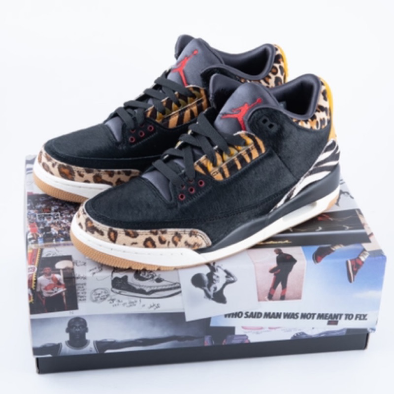 ✨現貨閃電出✨ Nike Air Jordan 3 Retro SE 男鞋 經典款 喬丹三代 動物紋 拼接 籃球鞋